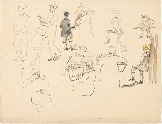 Митрохин Дмитрий Исидорович. Лот из четырех листов с набросками